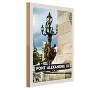 Targa in legno | Pont Alexandre III | Parigi | Decorazione nostalgica | 30 cm x 40 cm