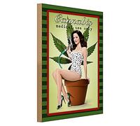Targa in legno retrò | Cannabis | medical use only | decorazione | 30 cm x 40 cm