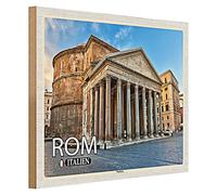 Targa in legno | Roma Italia | Pantheon | Decorazione nostalgica | 40 cm x 30 cm