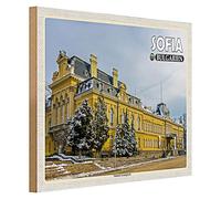 Targa in legno | Sofia Bulgaria | Galleria d'arte nazionale | 40 cm x 30 cm