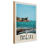 Targa in legno Toscana | Italia | Decorazione nostalgica | 30 cm x 40 cm