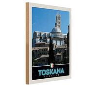 Targa in legno | Toscana Italia | Decorazione Vintage | 30 cm x 40 cm