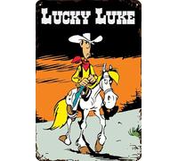 Targa in metallo, 14 x 20 cm, adatta per fan di LUCKY LUKE Comic - Western, Cowboy, WildWest Deko Shield