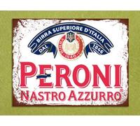 Targa in metallo 20,3 x 30,5 cm, motivo: birra Peroni, vintage, retrò, per cucina, pub, bar