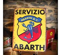 Targa in metallo, 20,3 x 30,5 cm, stile vintage Abarth