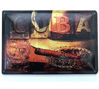 Targa in metallo 20 x 30 cm Cuba Havana Rum sigari Havanas Targa in metallo