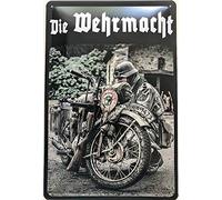 Targa in metallo 30 x 20 cm Die Wehrmacht - Halt Polzei - Deko7