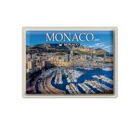 Targa in metallo, 40 x 30 cm, Principato di Monaco, motivo: Port Hercule de Monaco, DekoNo7