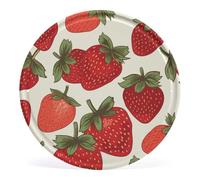 Targa in metallo a forma di fragola, stampa rotonda, stile vintage, in ferro, da appendere, divertente, in metallo, striscione decorativo da parete in ferro, per casa, bar, caffè, giardino