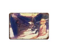 Targa in metallo a tema anime Beyond The Boundary 5, retrò, decorazione da parete, per bar, grotte, bar, famiglia, garage, 20 x 30 cm