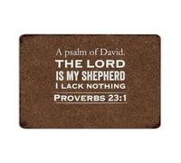 Targa in metallo alla moda chic con scritta in inglese "A Psalm of David" The Lord Is My Shepherd Man, decorazione per garage, casa, soggiorno, terrazza, arte, regalo, per cucina, 30,5 x 45,7 cm