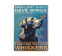 Targa In Metallo Angels Don'T Always Have Wing Sometimes They Have Whiskers Cartelli In Latta Caverna Dell'Uomo Segno Di Latta Per Club Toilette Bagno M
