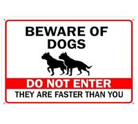 Targa In Metallo Beware Of Dogs Do Not Enter They Are Faster Than You Cartelli In Latta Personalizzato Metal Tin Signs Per Toilette Man Cave Club S