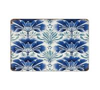 Targa in metallo blu e bianco del Cairo, 20,3 x 30,5 cm, stile retrò, per cortile, garage, affari, decorazione da parete, placca in metallo stile bohémien sud-ovest per la casa