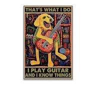 Targa In Metallo Canvas That'S I Do I Play Guitar And I Know Things For Dining Targa Appendere Targhe Per Ompleanno Affari Giardino Ristoranti M