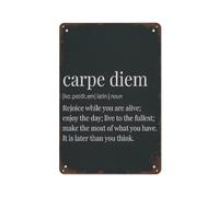 Targa In Metallo Carpe Diem Carpe Diem Definition Educational Metal Signboard Retrò Targhemetallo Vintage Poster Segno Lamiera Per Soggiorno Cucina Cafe S