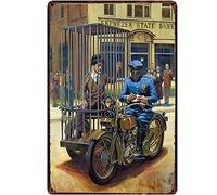 Targa In Metallo Cartello Decorativo In Metallo Decorative Targa Da Parete In Metallo Vintage Targhe Metallo Per Bagno Cafe Murale Casa Polizia E Criminali E Motocicli S