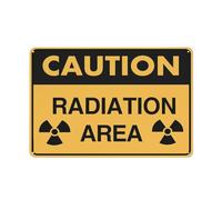 Targa In Metallo Caution Radiation Area 30X40CM Aluminium | Resistente alle intemperie Cartello in Metallo Angolo relax Metal Tin Signs Per Man Cave Toilette Decorazione murale