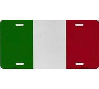 Targa in metallo con bandiera Italia, 15,2 x 30,5 cm