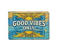 Targa in metallo con citazione Good Vibes Only