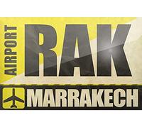 Targa in metallo con codice aeroportuale RAK Marrakech, 20 x 30 cm