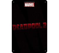 Targa in metallo con Deadpool 2 (2018), decorazione da parete, stile vintage, retrò, 20,3 x 30,5 cm