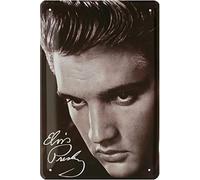 Targa in metallo con Elvis Presley Personalità conoscenti Celebrities, targa decorativa in metallo, targa per porta vintage, per ingresso, regalo di compleanno o Natale, 20 x 30 cm