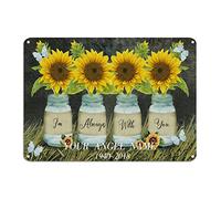 Targa in metallo con frase in lingua inglese "I'm always with you", in alluminio, 25,4 x 35,6 cm, vintage, per casa, cucina, bar, sala garage