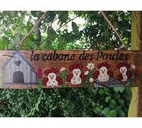 Targa in metallo con galline, galline, cartello da giardino, pollaio, giardino, galline divertenti, decorazione per esterni, cartello in metallo con detti 10 x 40 cm