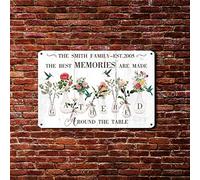 Targa in metallo con girasole e colibrì, con citazione positiva e scritta "This is us positive", 20,3 x 30,5 cm, resistente alle intemperie, per ristoranti, bar, pub, negozi, strade
