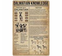 Targa in metallo con la scritta "Dalmata Knowledge", anatomia del cane, storia, poster in alluminio, fattoria, scuola, negozio di animali, casa, cucina, club, garage, decorazione da parete, 12x16 p