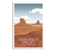 Targa in metallo con Monument Valley National Park, vintage, da viaggio, decorazione rustica, grotta, caffetteria, bar, camera da letto, casa, 20 x 30 cm