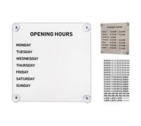 Targa in metallo con numeri magnetici intercambiabili e ventosa, riutilizzabile, per negozi, bar, saloni e uffici