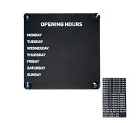 Targa in metallo con numeri magnetici intercambiabili, lavagna riutilizzabile con ventose, per porte in vetro o vetrine