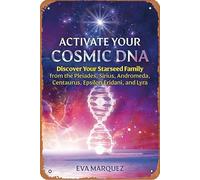 Targa in metallo con scritta "Activate Your Cosmic DNA", 20,3 x 30,5 cm, decorazione da parete vintage retrò