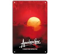 Targa in metallo con scritta "Apocalypse now", poster classico del film per decorazione home theater e arte da parete retrò, 20 x 30 cm