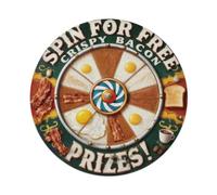 Targa in metallo con scritta "Bacon Day Crispy Breakfast Game"