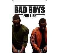 Targa in metallo con scritta "Bad Boys for Life (2020), decorazione da parete, stile vintage, retrò, 20,3 x 30,5 cm
