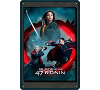 Targa in metallo con scritta "Blade of the 47 Ronin (2022), decorazione da parete vintage retrò, 20,3 x 30,5 cm