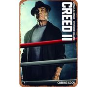 Targa in metallo con scritta "Creed II", 20,3 x 30,5 cm, decorazione da parete retrò vintage