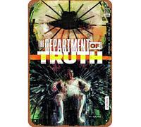 Targa in metallo con scritta "Department of Truth #20 [PRE-ORDER 07/27] Fumetti Targa in metallo 20,3 x 30,5 cm, decorazione da parete vintage retrò