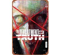 Targa in metallo con scritta "Department of Truth #21 [PRE-ORDER 08/31] Comics Targa in metallo 20,3 x 30,5 cm, decorazione da parete vintage retrò