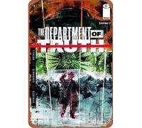 Targa in metallo con scritta "Department Of Truth #7 Comics", 20,3 x 30,5 cm, decorazione da parete vintage retrò