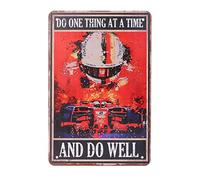 Targa in metallo con scritta "Do One Thing At a Time And Do Well Formula" per casa, bar, camera da letto, pub, ristoranti, caffetterie, club, decorazione da parete, 30,5 x 20,3 cm