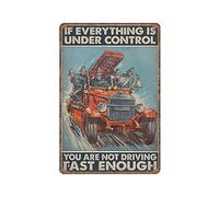 Targa in metallo con scritta "Firefighter If everything is under control you're not going fast enough vintage bar man grotta garage cucina casa decorazione artistica da parete 140 x 200 mm