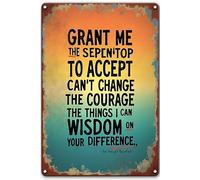 Targa in metallo con scritta "Grant Me The Serenity to Accept Things That I Cannot Change" (lingua italiana non garantita), in alluminio, accessori metallici, 30,5 x 20,3 cm