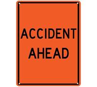 Targa in metallo con scritta in inglese "Accident Ahead", per porte di casa, pareti esterne e interne