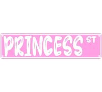Targa in metallo con scritta in inglese "Princess St", divertente, vintage, sottile, decorazione artistica da parete, poster in ferro, idea regalo, 10,2 x 40,6 cm