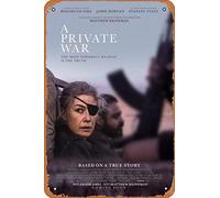 Targa in metallo con scritta in lingua inglese "A Private War (#1 of 3), stile vintage, decorazione da parete con scritta "The most powerful weapon is the truth", 2018, decorazione per bar, 20,3 x