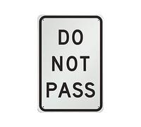 Targa in metallo con scritta in lingua inglese "Do Not Pass", stile vintage, in metallo, decorazione da parete, per cucina, casa, garage, 30,5 x 20,3 cm